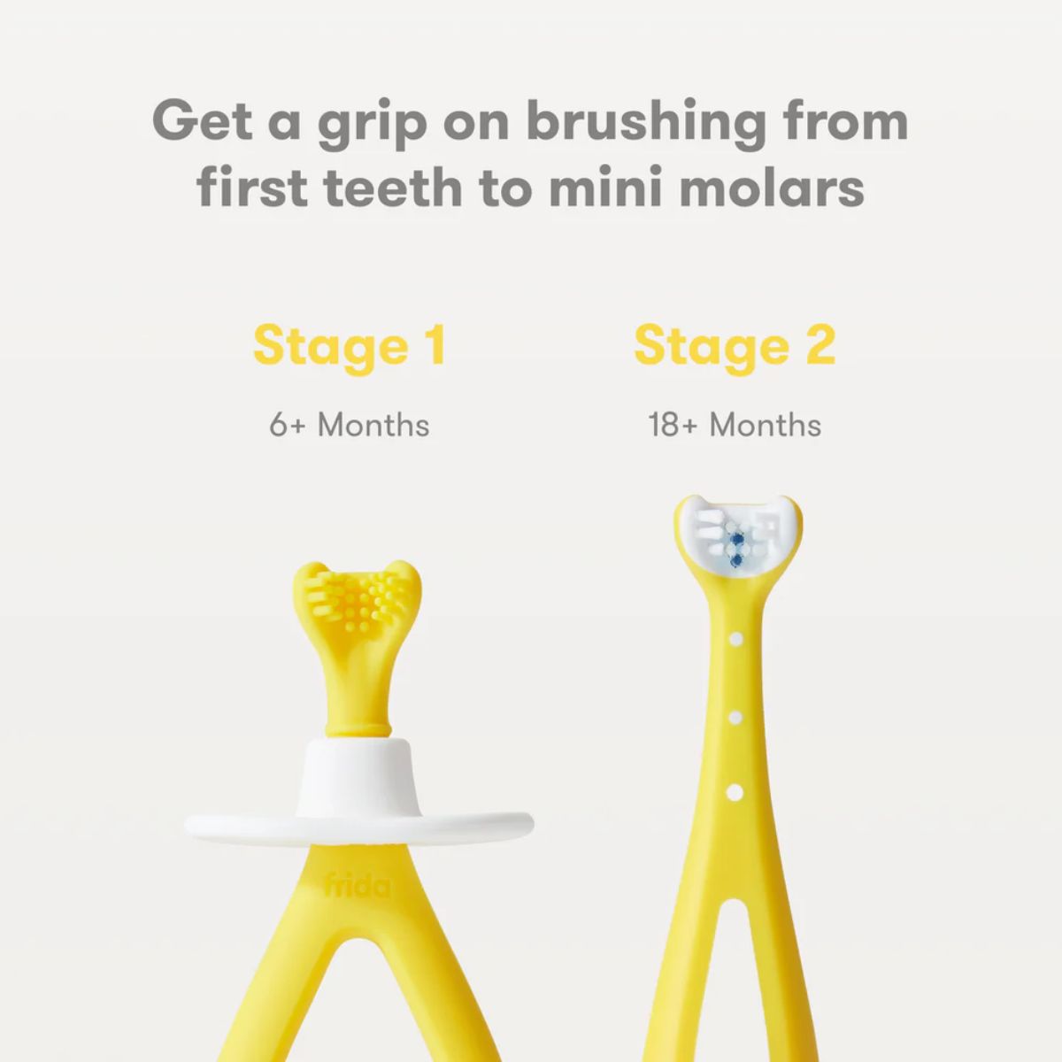 Frida Baby Grow-with-Me Training Toothbrush Set - Two Stage Brushing System